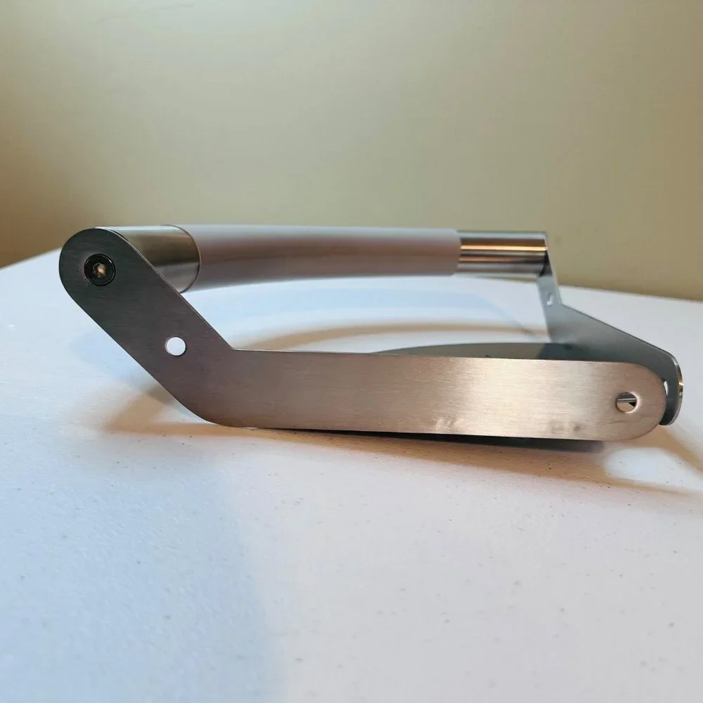 ErgoCornerBar with Ergonomic Soft Grip and Corner Shelf Stainless Steel